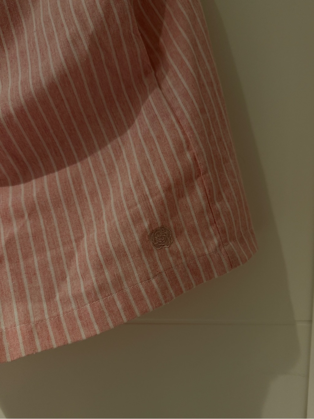 Beginning Boutique Pink and White Striped Button Shirt and Shorts - Picture 8 of 11